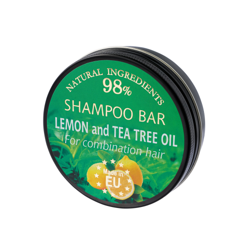 Shampoo bar in aluminium jar