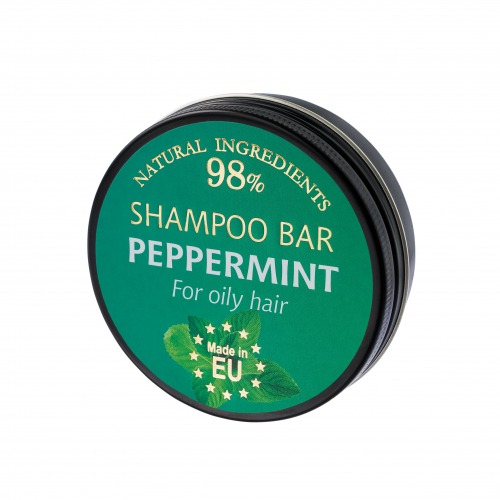 Shampoo bar in aluminium jar