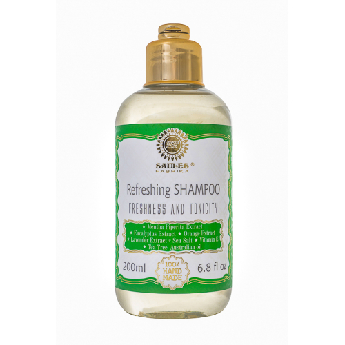 Refreshing shampoo for dry and damaged hair